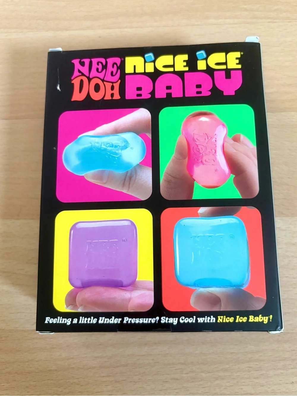 NeeDoh Nice Ice Baby Squishy Cubes 4 Pack - Pink, Purple & Blue *NEW*